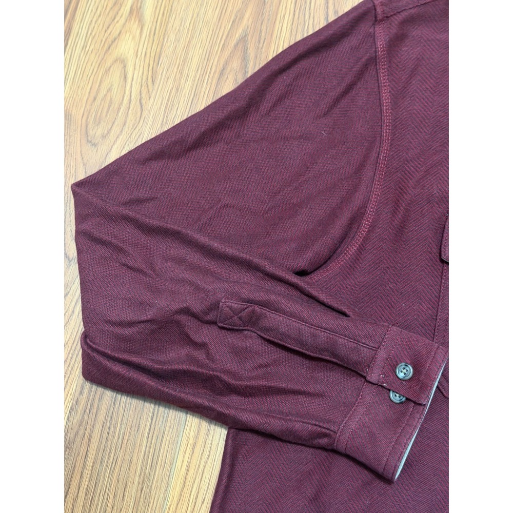 L.L.Bean Shirt Mens Large Chamois Cloth Workwear Button Front Red - Picture 10 of 11